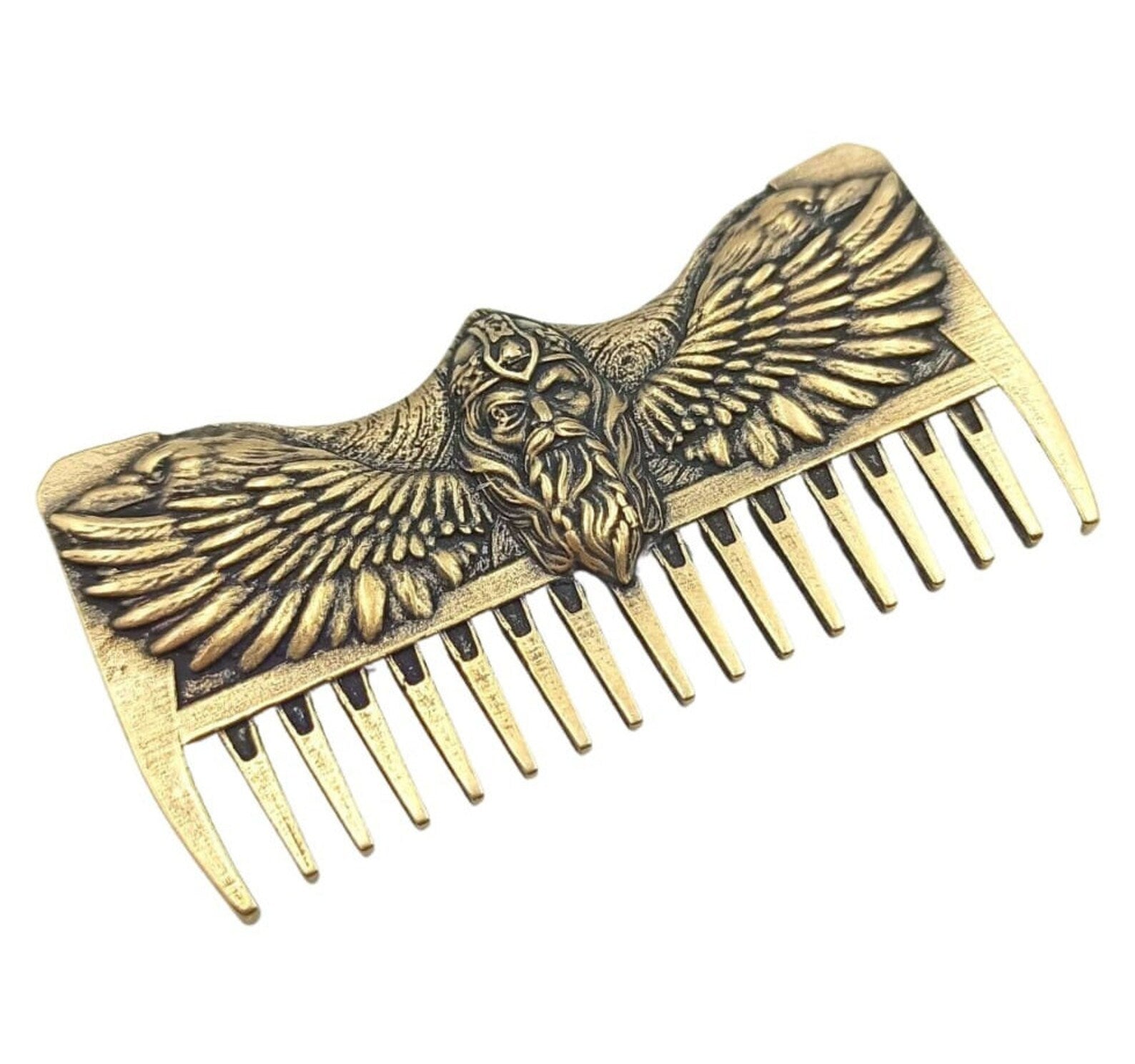 Odin carving viking beard comb | mustache care | gifts for men – Viking Accessories | Norse runes & Nordic jewelry