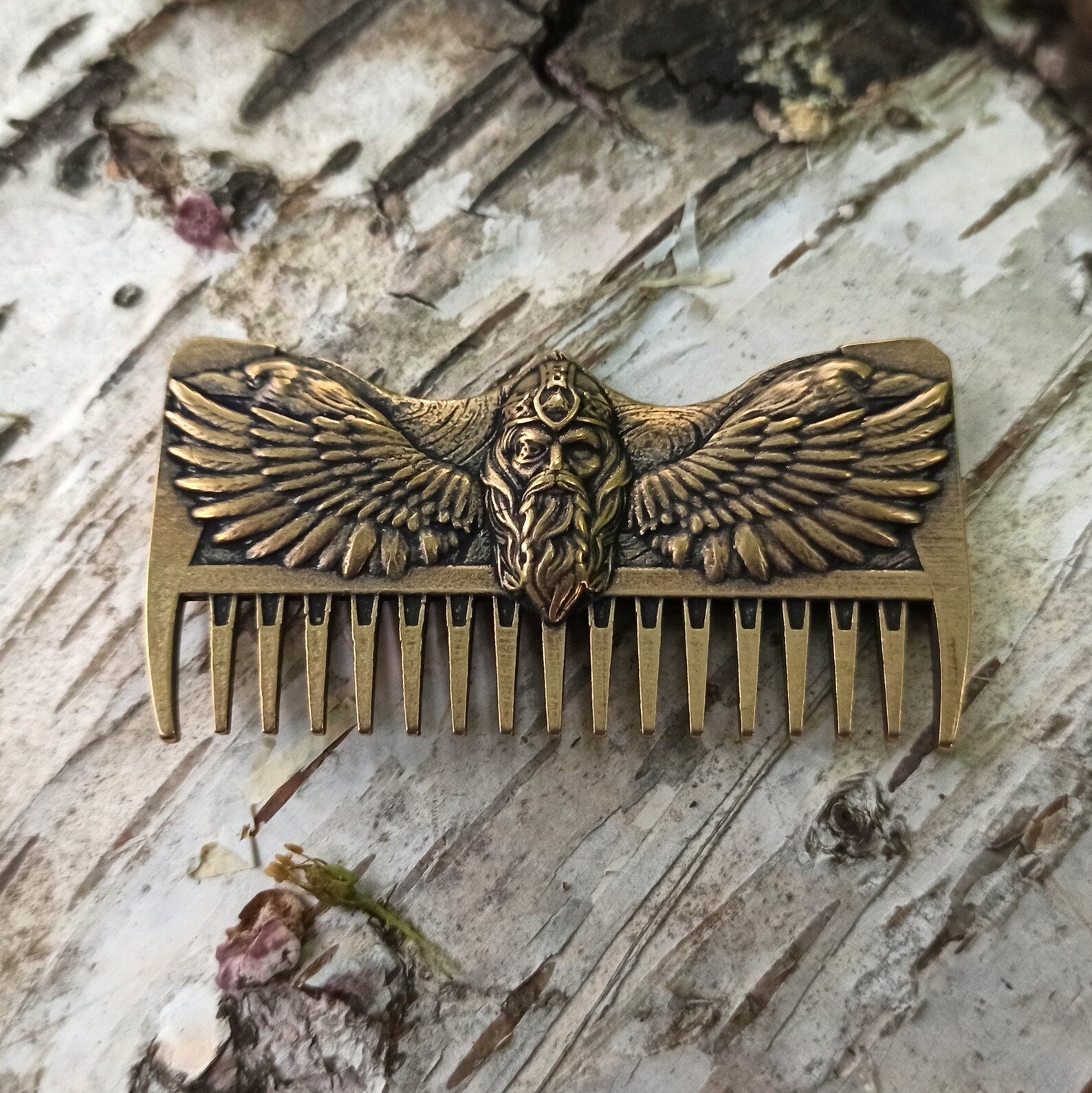 Odin carving viking beard comb | mustache care | gifts for men – Viking Accessories | Norse runes & Nordic jewelry