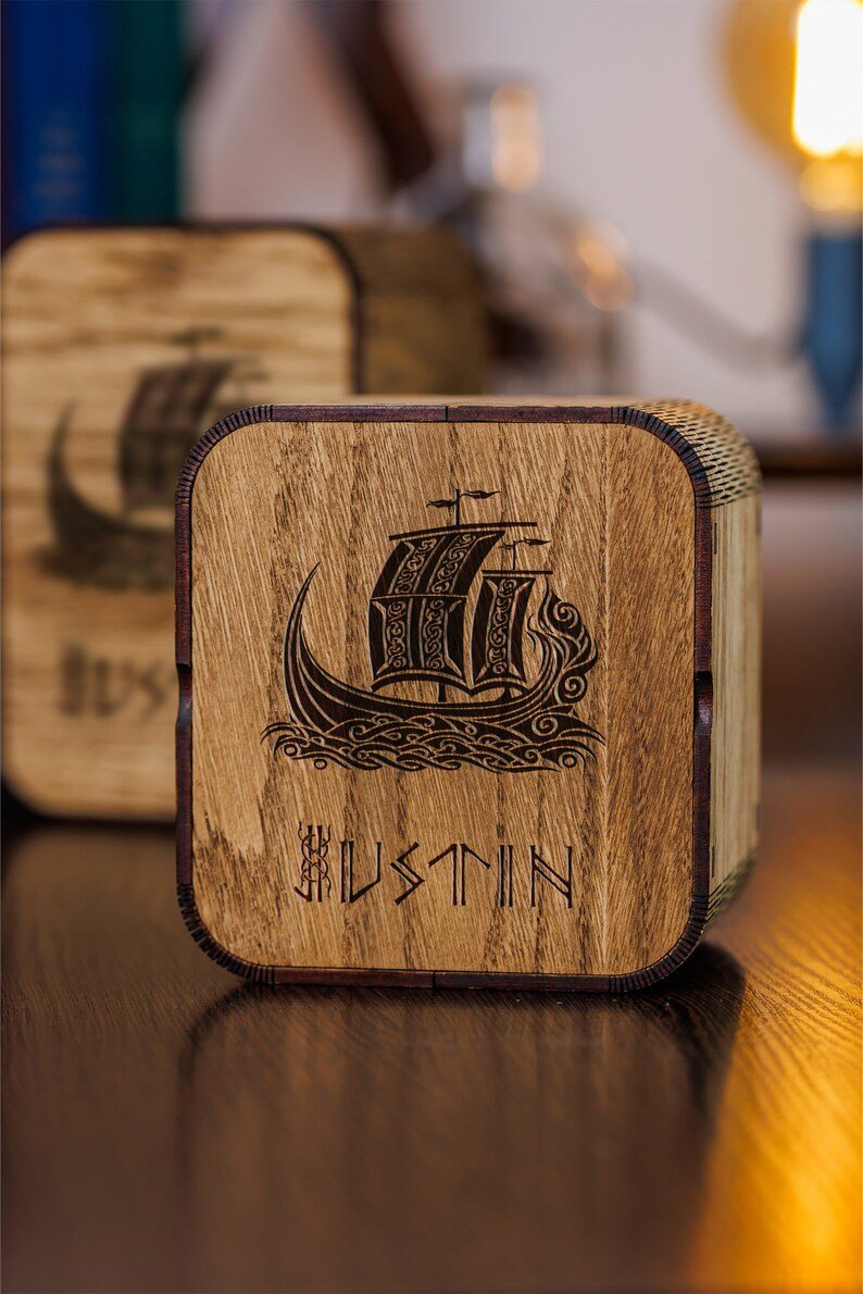 Personalized viking whiskey glass Whiskey glass set gift box – Viking Accessories | Norse runes & Nordic jewelry