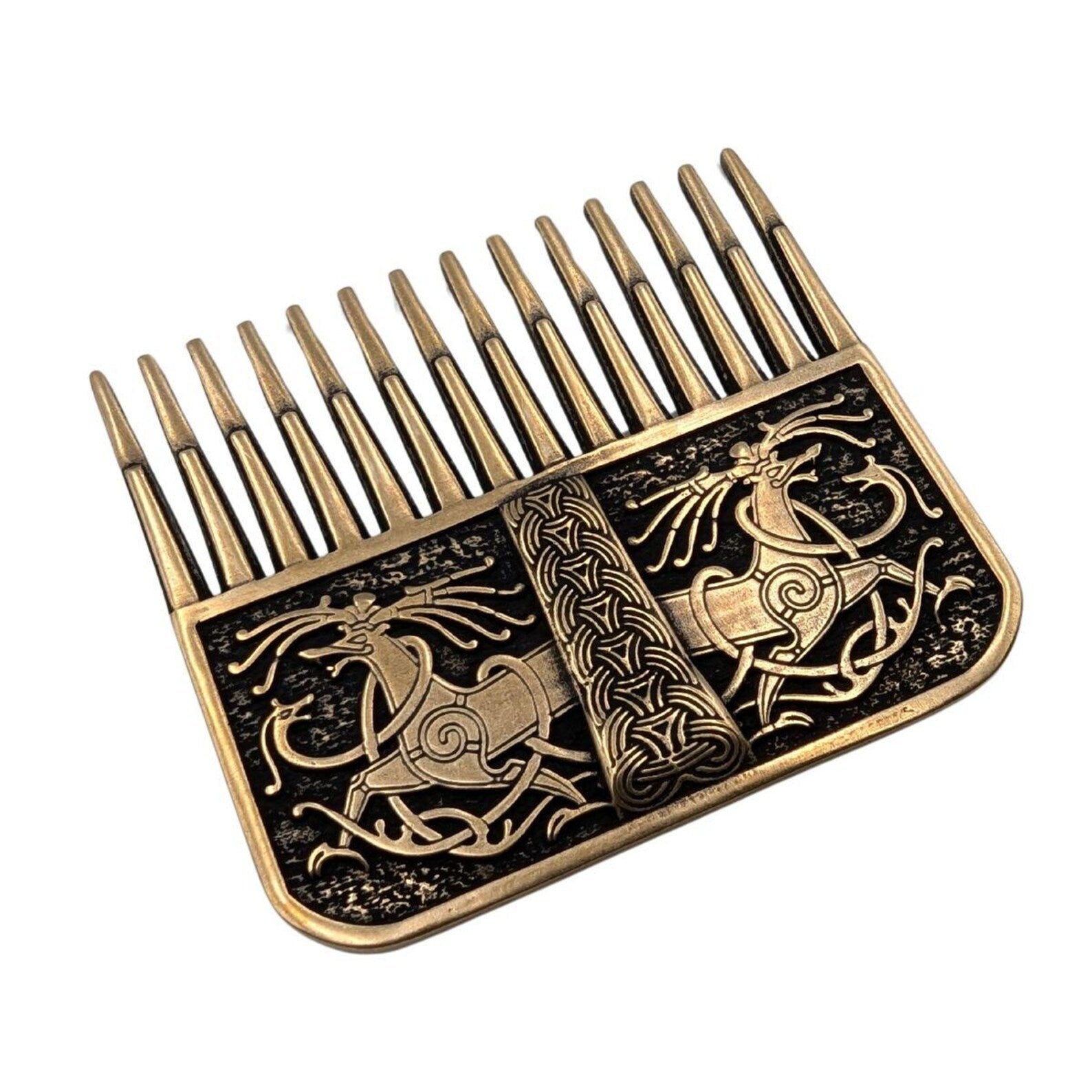 Ringerik Viking beard comb Yule gifts norse art – Viking Accessories | Norse runes & Nordic jewelry