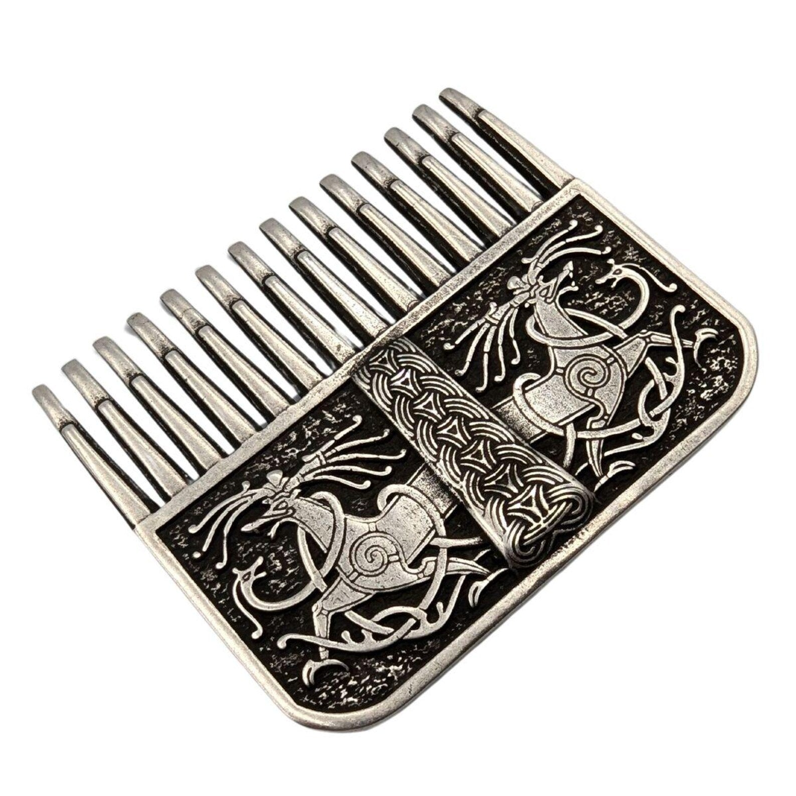 Ringerik Viking beard comb Yule gifts norse art – Viking Accessories | Norse runes & Nordic jewelry