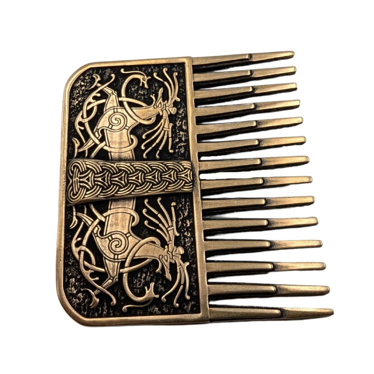 Ringerik Viking beard comb Yule gifts norse art – Viking Accessories | Norse runes & Nordic jewelry