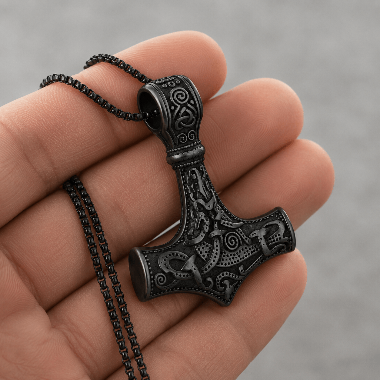 The Mjolnir of Thunder – Handcrafted Norse Legacy – Viking Necklaces & Pendants | Norse runes & Nordic jewelry