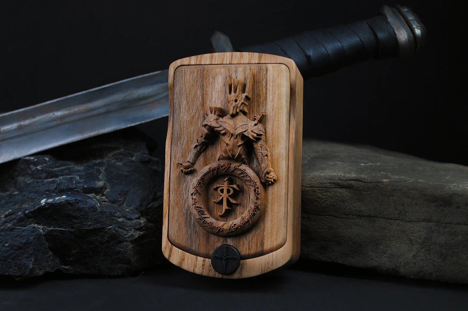 Tree of Gondor 1500 - Year Bog Oak Watch | LOTR Wooden Watch – Viking jewerly | Norse runes & Nordic jewelry