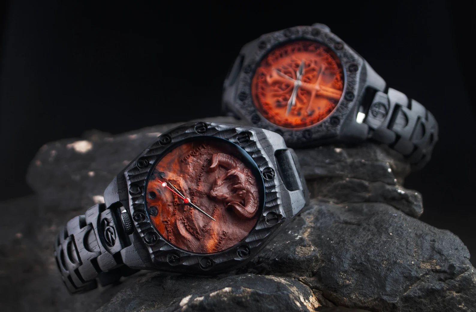 Tree of Gondor 1500 - Year Bog Oak Watch | LOTR Wooden Watch – Viking jewerly | Norse runes & Nordic jewelry