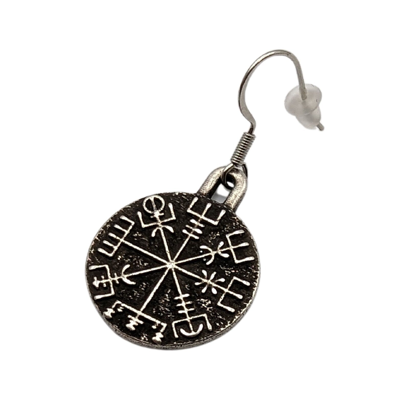 Vegvisir earrings Viking jewelry Norse pagan – Viking jewerly | Norse runes & Nordic jewelry