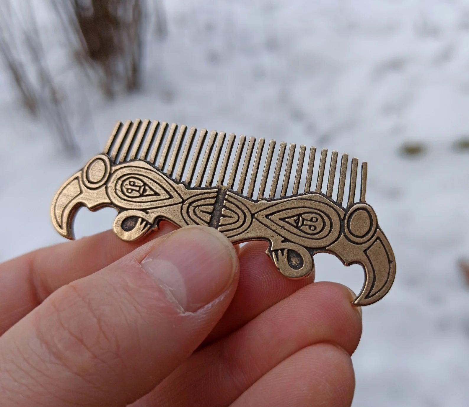 Viking beard metal comb | mens gifts | pocket accessories – Viking Accessories | Norse runes & Nordic jewelry