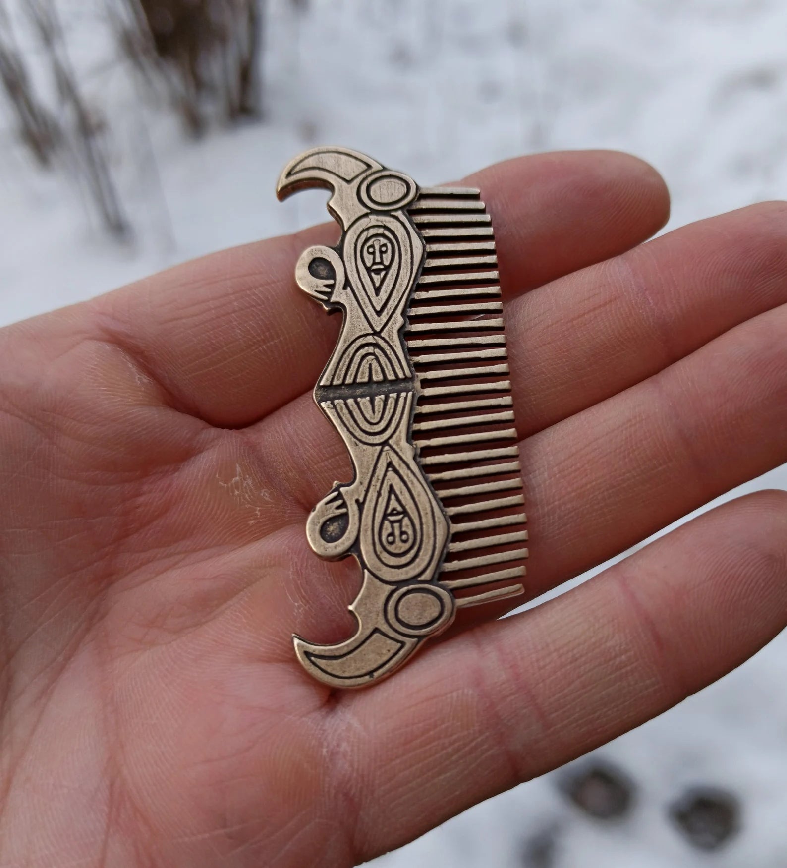 Viking beard metal comb | mens gifts | pocket accessories – Viking Accessories | Norse runes & Nordic jewelry