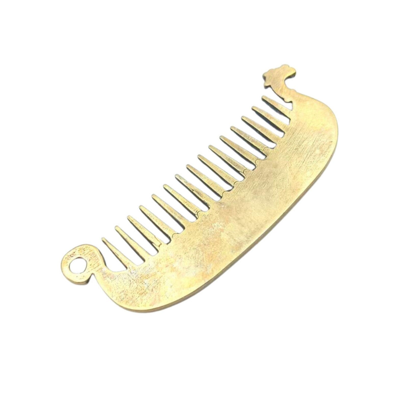 Viking Drakkar beard metal comb | care & beauty – Viking Accessories | Norse runes & Nordic jewelry