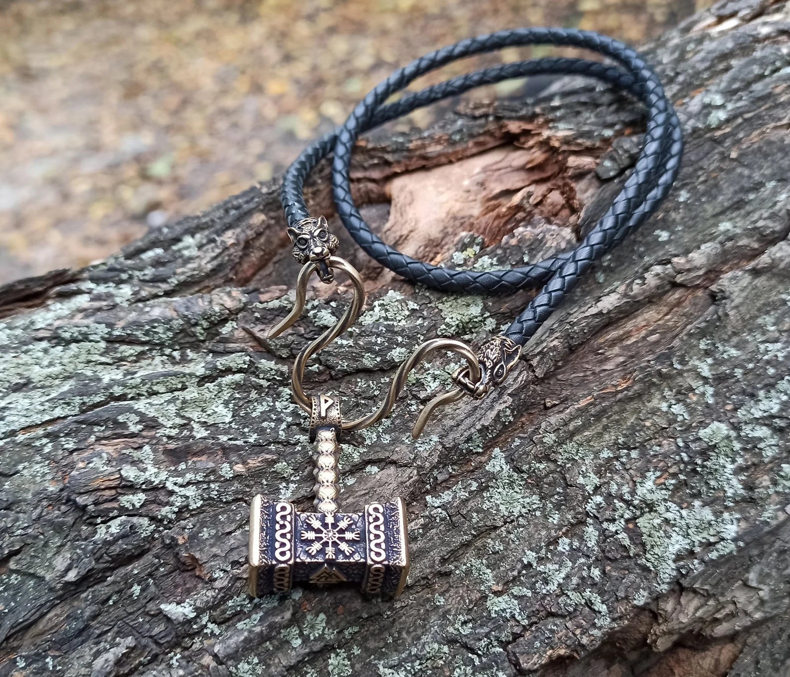 Viking Mjolnir Pendant | Thor’s Hammer Valknut Necklace – Viking jewerly | Norse runes & Nordic jewelry
