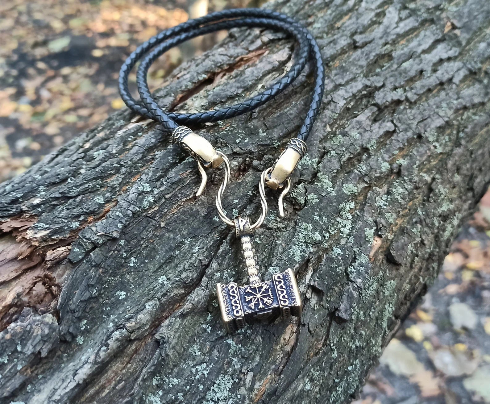 Viking Mjolnir Pendant | Thor’s Hammer Valknut Necklace – Viking jewerly | Norse runes & Nordic jewelry