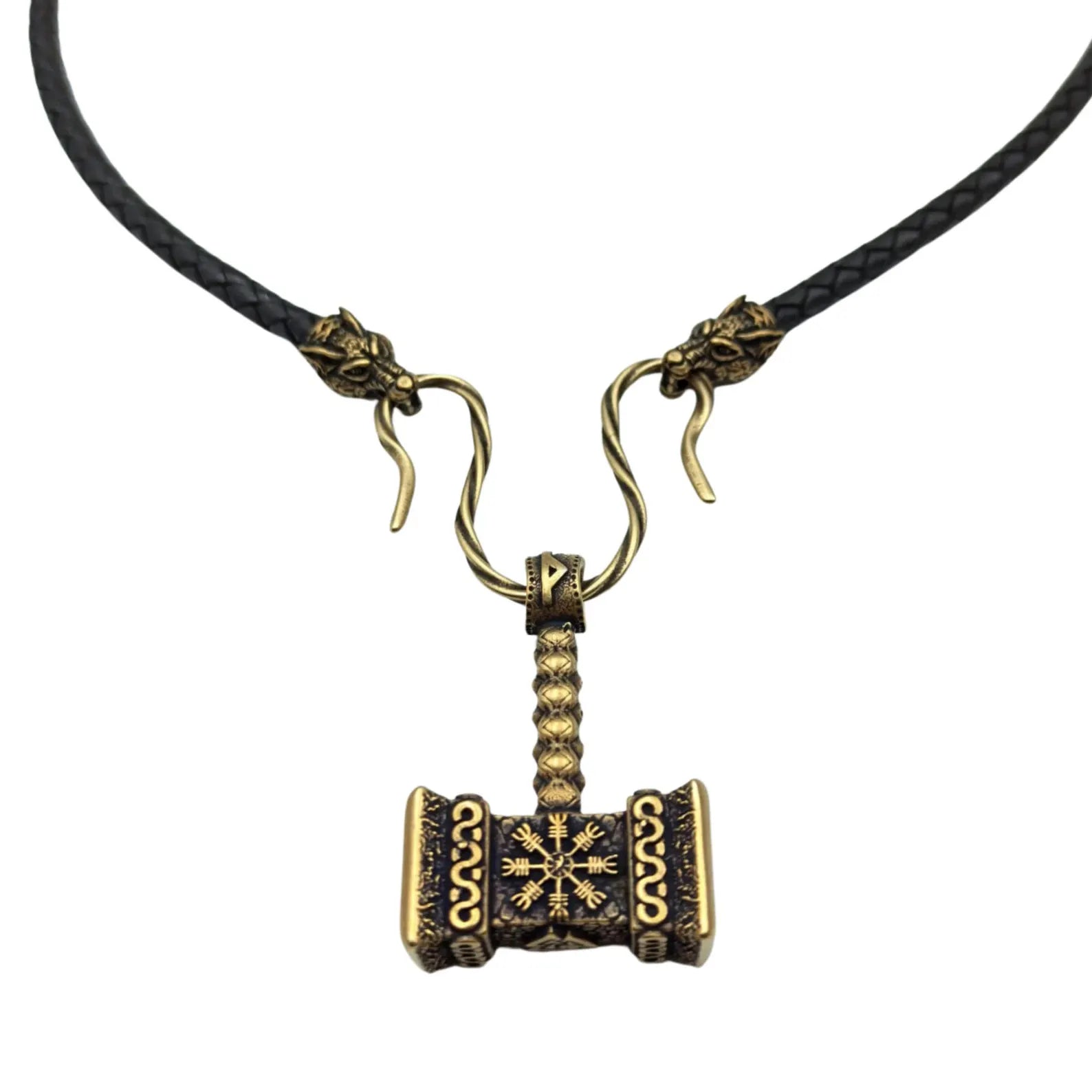 Viking Mjolnir Pendant | Thor’s Hammer Valknut Necklace – Viking jewerly | Norse runes & Nordic jewelry