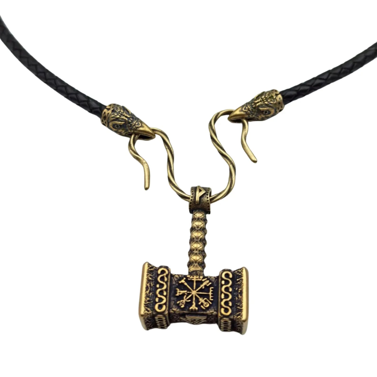 Viking Mjolnir Pendant | Thor’s Hammer Valknut Necklace – Viking jewerly | Norse runes & Nordic jewelry