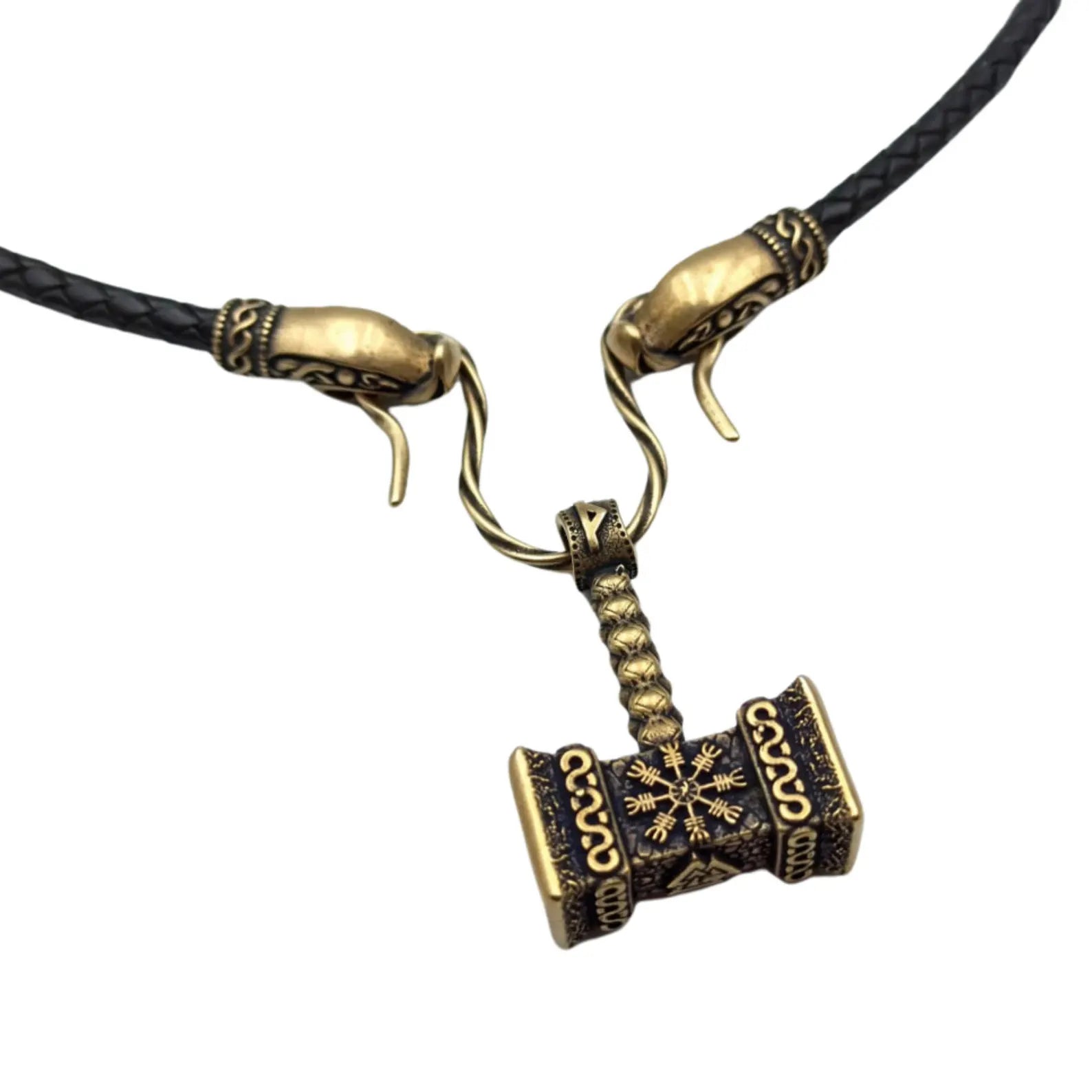 Viking Mjolnir Pendant | Thor’s Hammer Valknut Necklace – Viking jewerly | Norse runes & Nordic jewelry