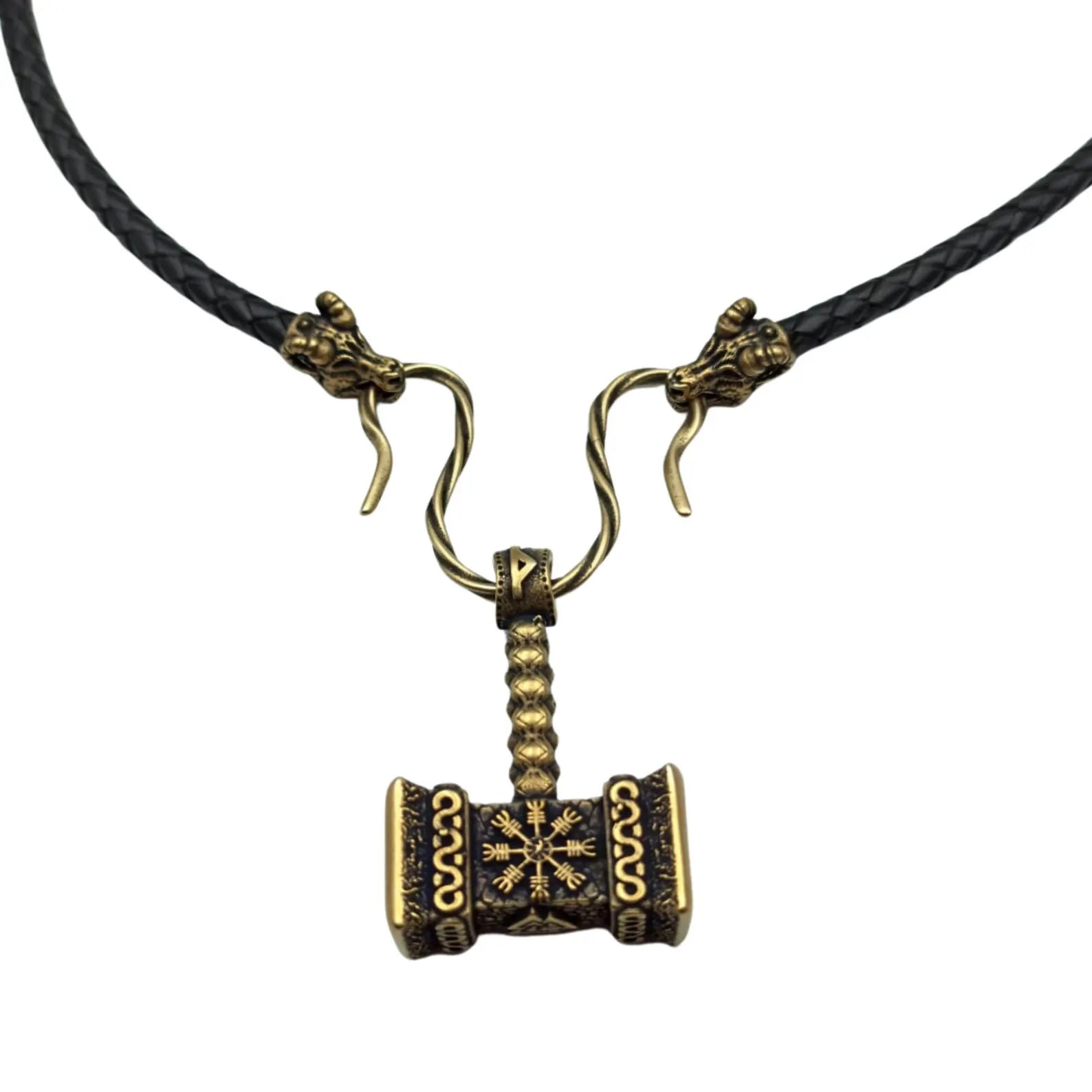 Viking Mjolnir Pendant | Thor’s Hammer Valknut Necklace – Viking jewerly | Norse runes & Nordic jewelry