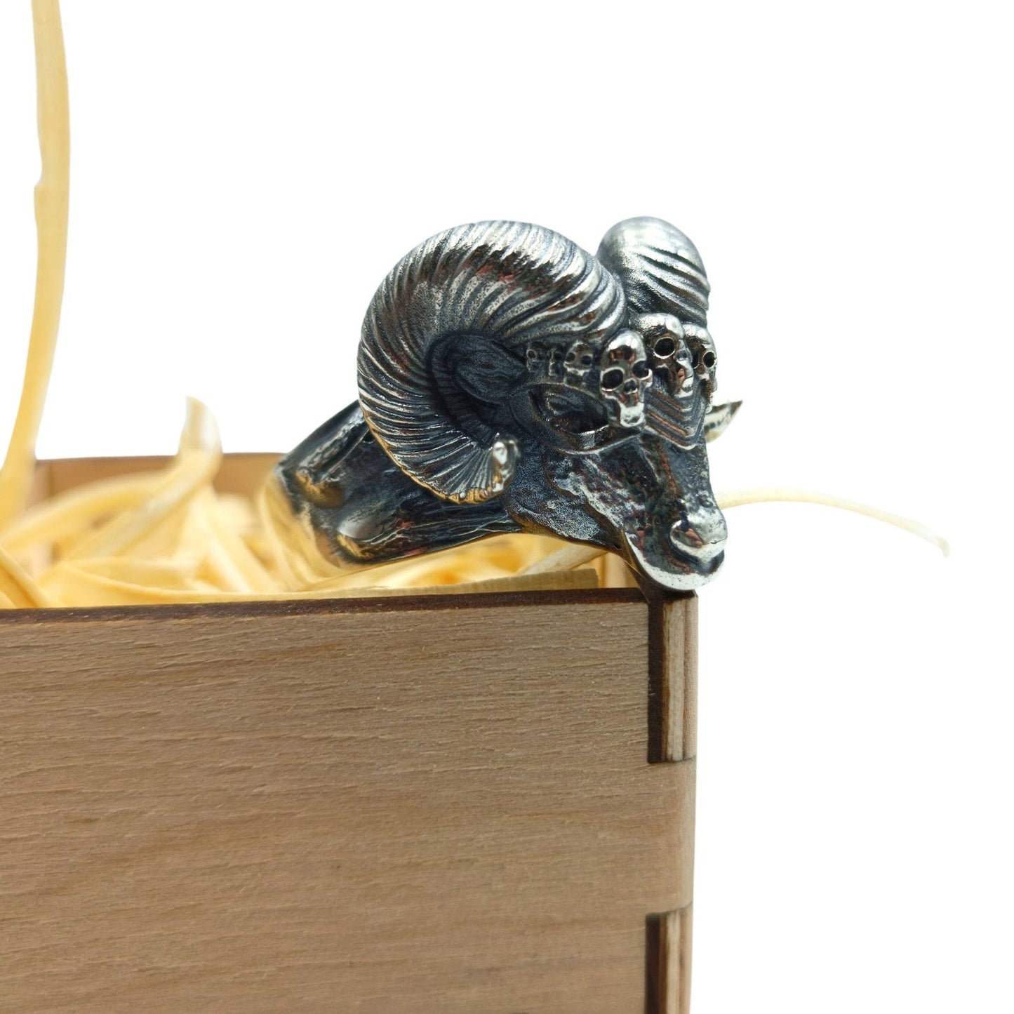 Viking ram head ring | Norse goat horns jewelry and skull – Viking jewerly | Norse runes & Nordic jewelry