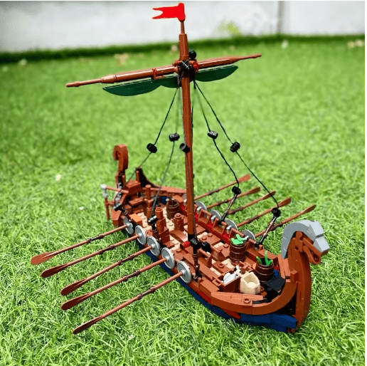 Viking Ship Building Set – 463 Pieces – Viking Accessories | Norse runes & Nordic jewelry