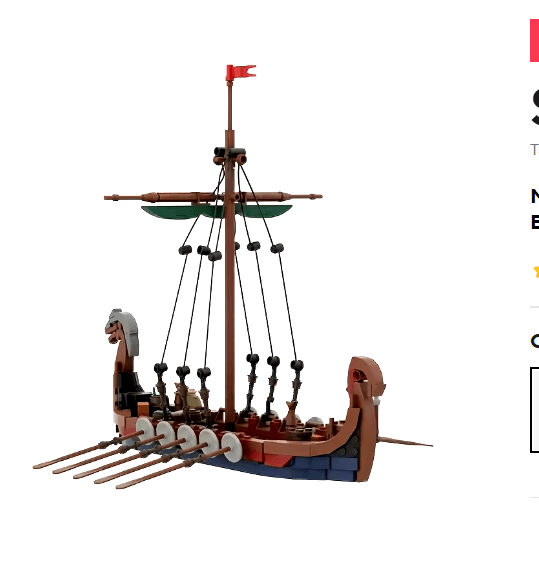 Viking Ship Building Set – 463 Pieces – Viking Accessories | Norse runes & Nordic jewelry