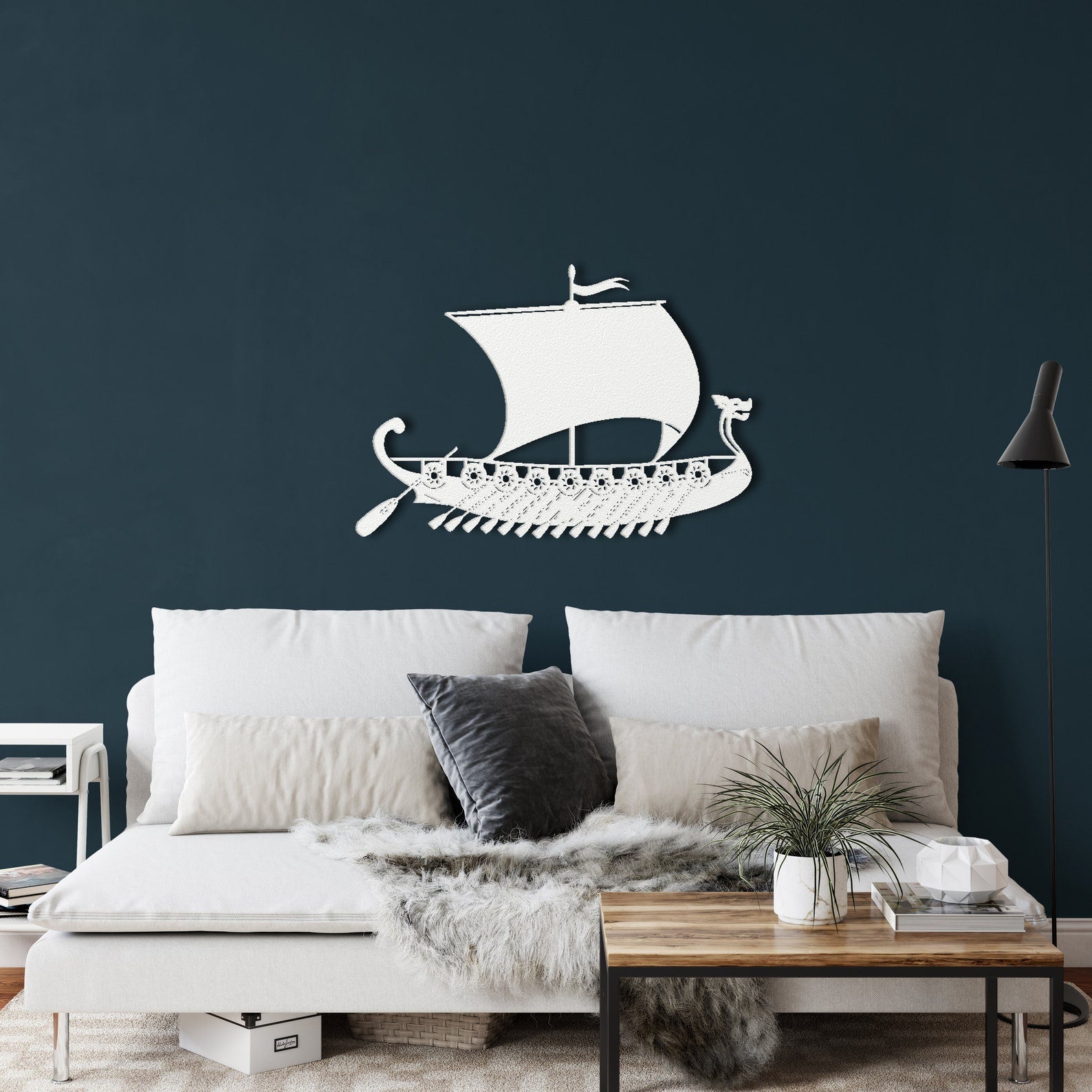Viking Ship Metal Wall Decor Nordic Symbols Vintage Ship Art – Viking home decor | Norse runes & Nordic jewelry