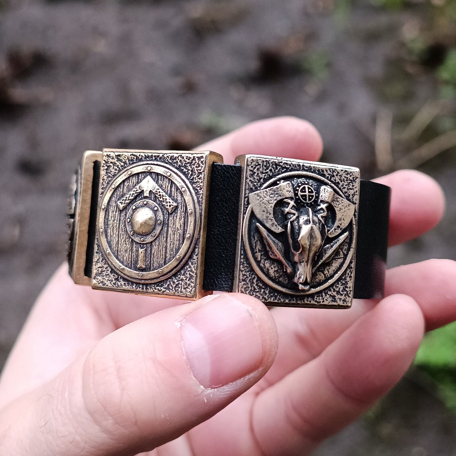 Viking warrior bracelet men leather cuff norse jewelry – Viking jewerly | Norse runes & Nordic jewelry