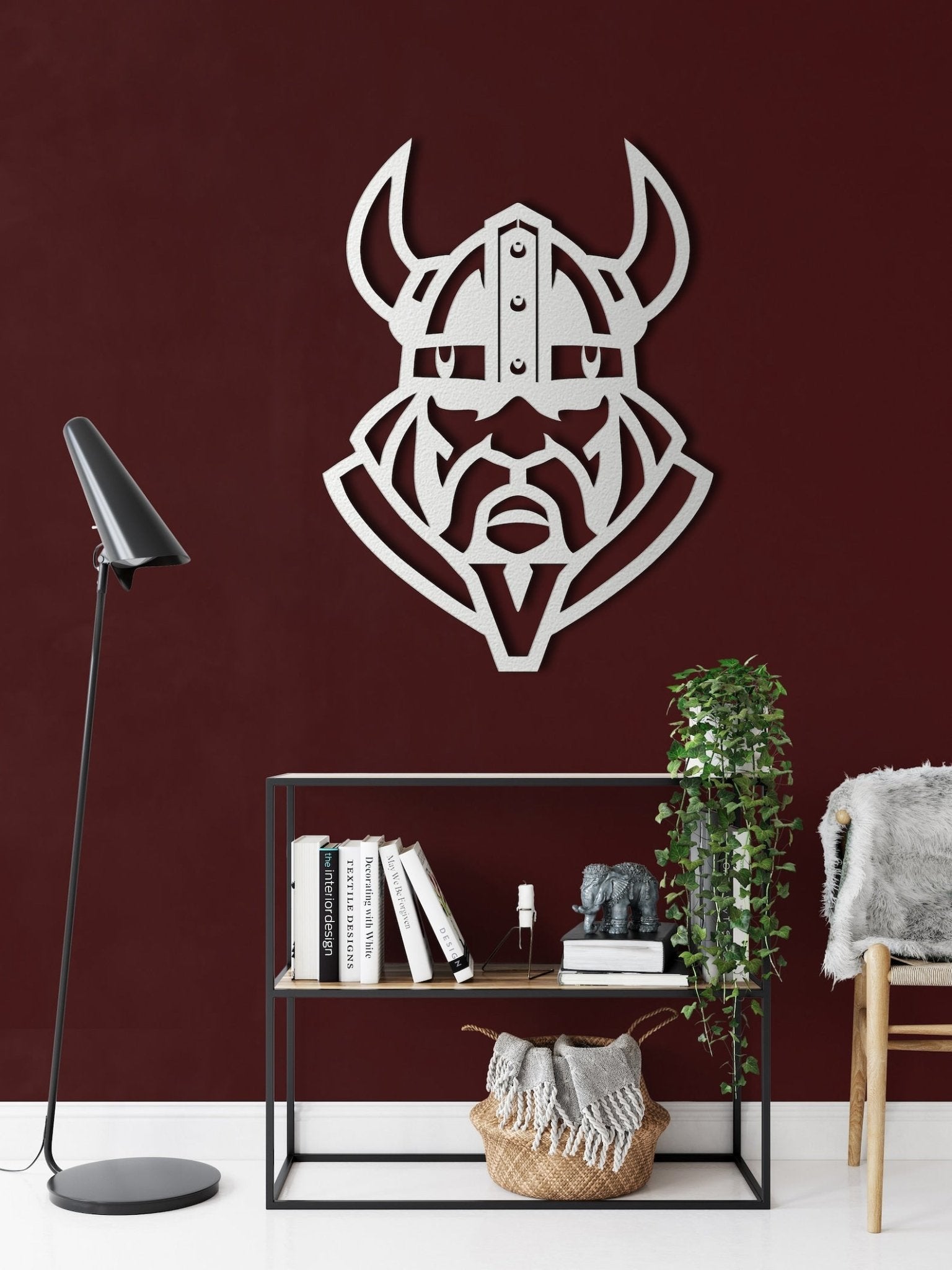 Viking Warrior Decor, Metal Wall Art, Viking Silhouette – Viking home decor | Norse runes & Nordic jewelry