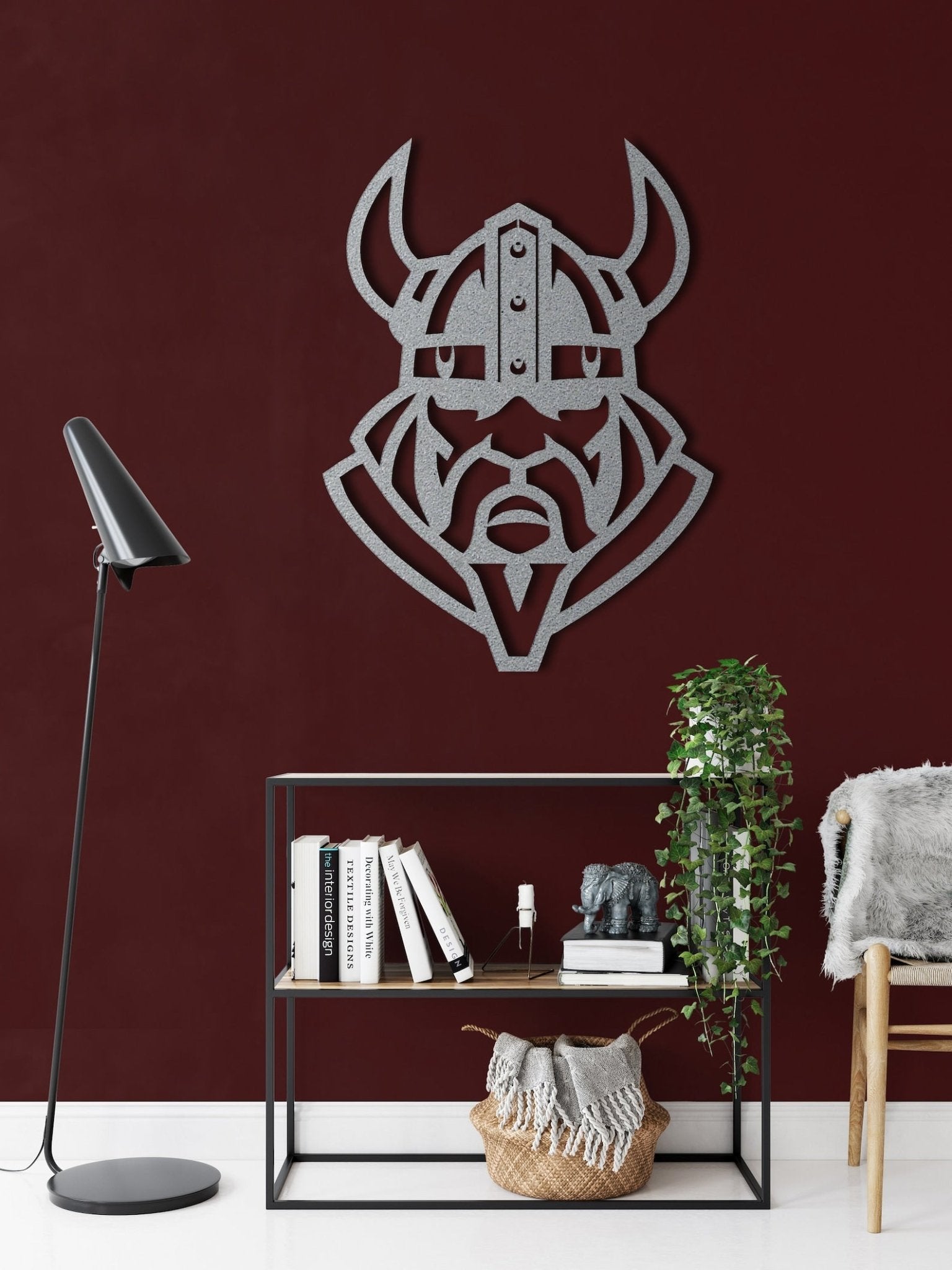 Viking Warrior Decor, Metal Wall Art, Viking Silhouette – Viking home decor | Norse runes & Nordic jewelry