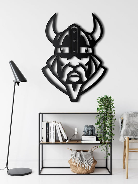 Viking Warrior Decor, Metal Wall Art, Viking Silhouette – Viking home decor | Norse runes & Nordic jewelry