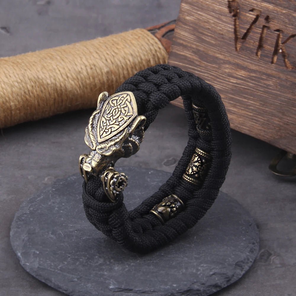 Viking Wolf Bracelet – Handmade Norse Bead Jewelry – Viking jewerly | Norse runes & Nordic jewelry