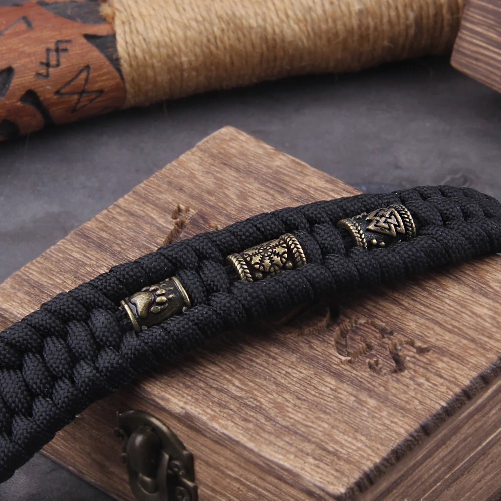 Viking Wolf Bracelet – Handmade Norse Bead Jewelry – Viking jewerly | Norse runes & Nordic jewelry