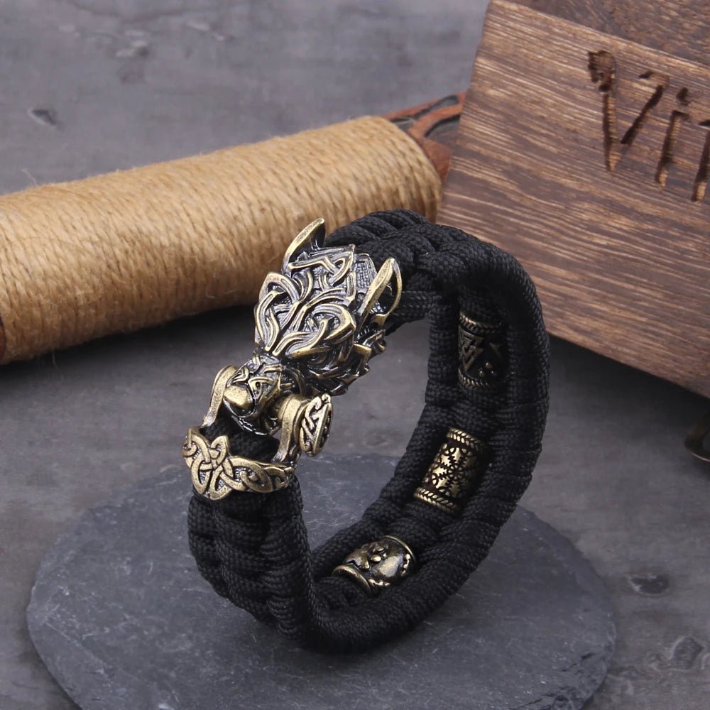 Viking Wolf Bracelet – Handmade Norse Bead Jewelry – Viking jewerly | Norse runes & Nordic jewelry