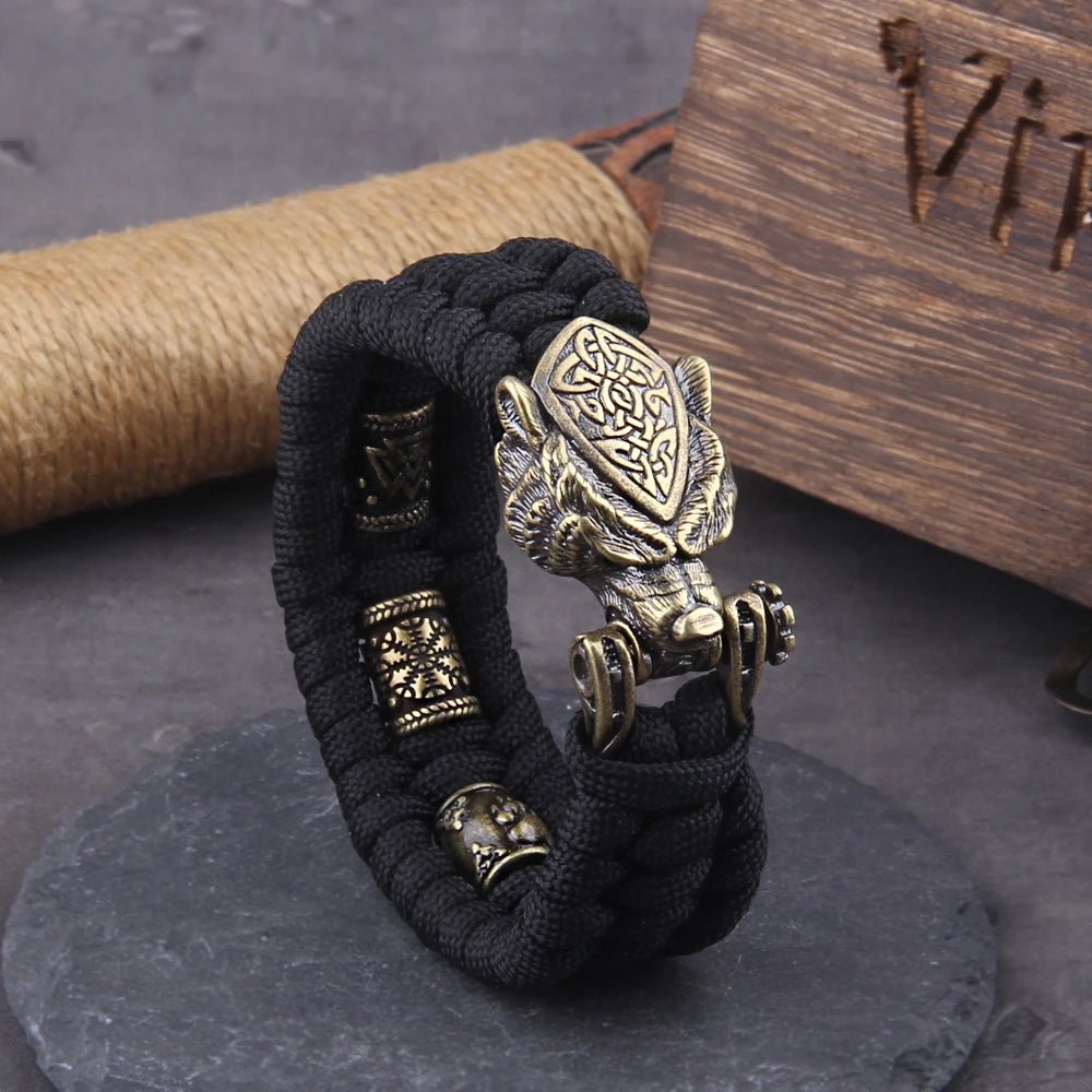 Viking Wolf Bracelet – Handmade Norse Bead Jewelry – Viking jewerly | Norse runes & Nordic jewelry