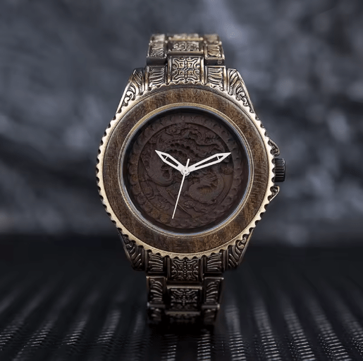 Viking Wooden Watch – Custom Engraved Timepiece for Men – Viking jewerly | Norse runes & Nordic jewelry