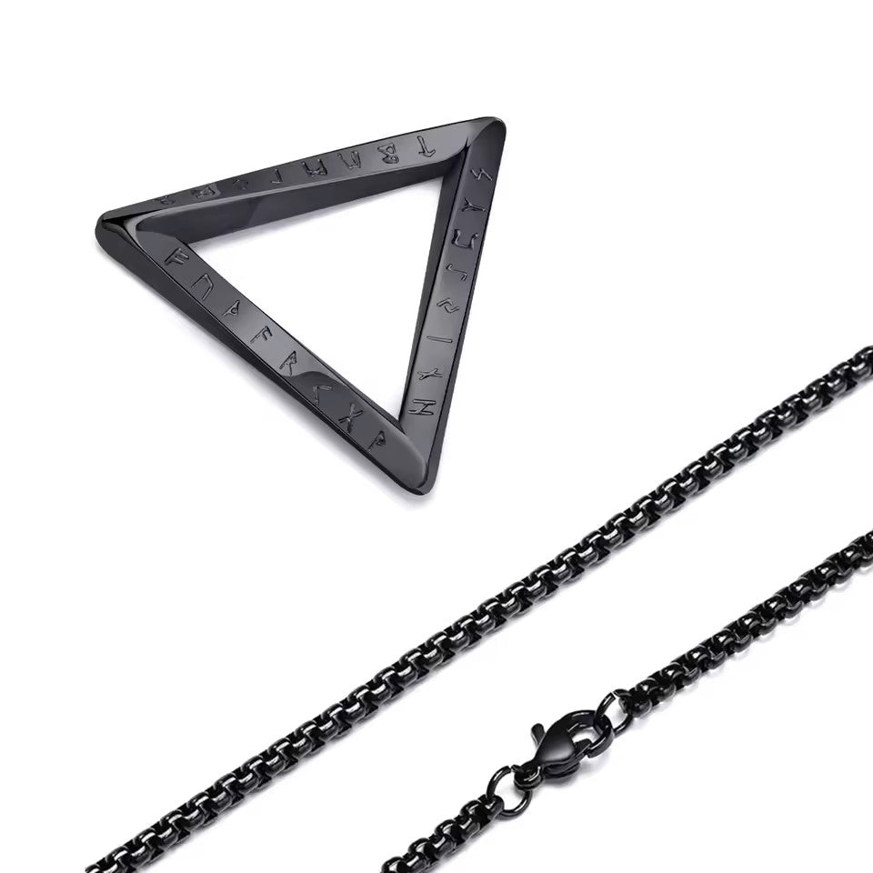 Norse Viking Pendant – Stainless Steel Vegvisir Valknut Necklace