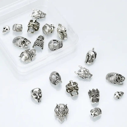 Head Beads Charms Antique Silvery Spacer Beads