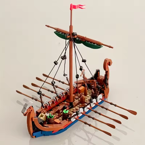 Medieval Viking Ship Building Blocks – 463 PCS Ocean Adventure Toy for Kids & Adults