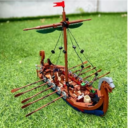 Medieval Viking Ship Building Blocks – 463 PCS Ocean Adventure Toy for Kids & Adults