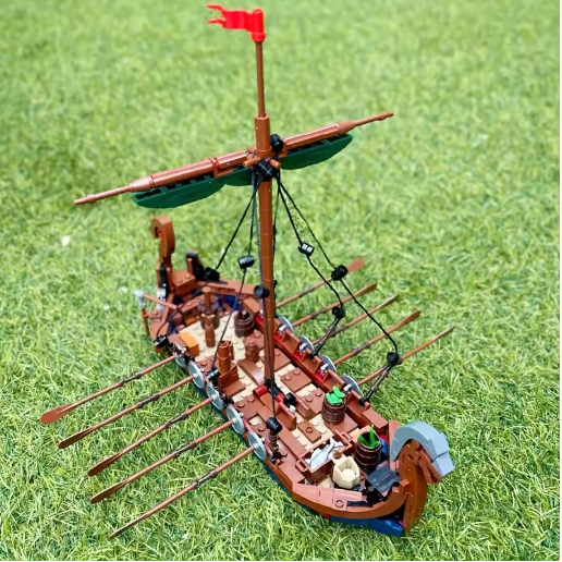 Medieval Viking Ship Building Blocks – 463 PCS Ocean Adventure Toy for Kids & Adults