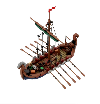 Medieval Viking Ship Building Blocks – 463 PCS Ocean Adventure Toy for Kids & Adults