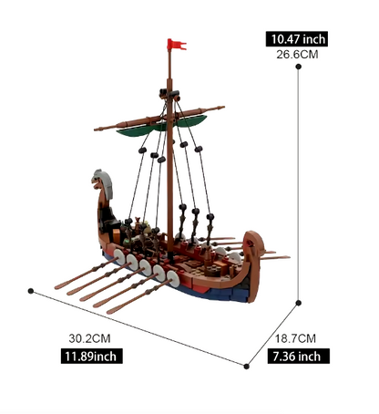 Medieval Viking Ship Building Blocks – 463 PCS Ocean Adventure Toy for Kids & Adults