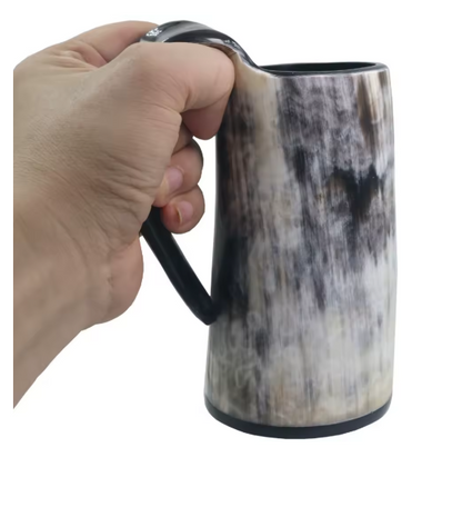 Natural Handmade Viking Horn Mug – Beer, Coffee Drinking Cup