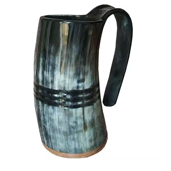 Natural Handmade Viking Horn Mug – Beer, Coffee Drinking Cup