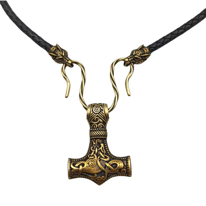 Norse Mjolnir pendant | Viking necklace | Thor's hammer