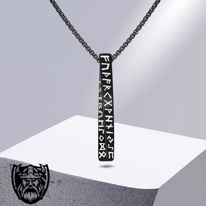 Norse Rune Amulet Necklace – Mobius Bar of Protection & Power