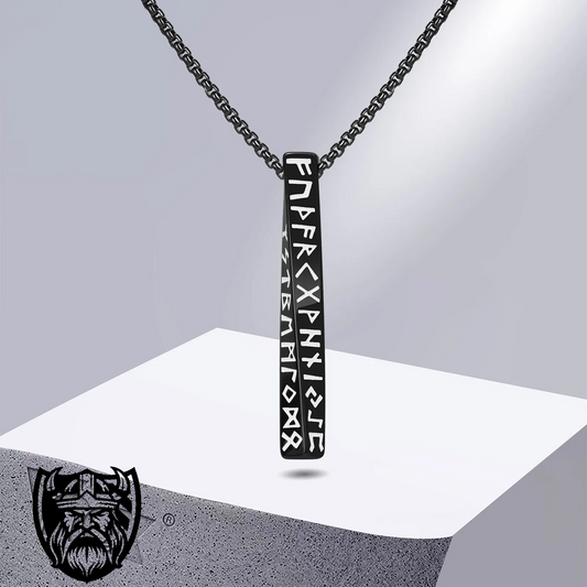 Norse Rune Amulet Necklace – Mobius Bar of Protection & Power