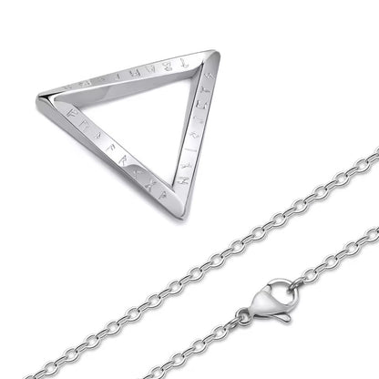 Norse Viking Pendant – Stainless Steel Vegvisir Valknut Necklace