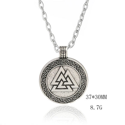 Viking Warrior Necklace – Valknut Rune Symbol of Odin