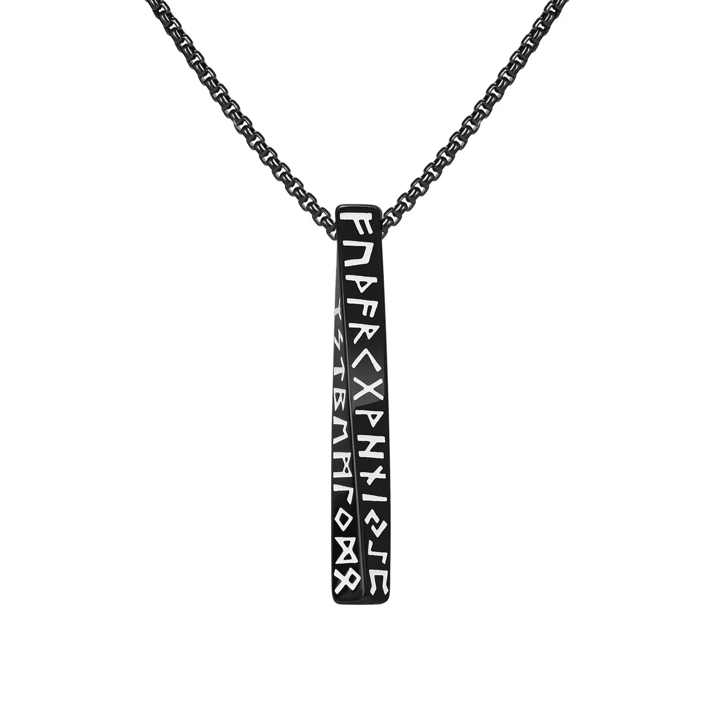 Norse Rune Amulet Necklace – Mobius Bar of Protection & Power