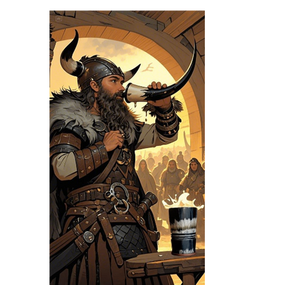 Viking Drinking Horn Mug with Stand – Ale, Beer & Mead Tankard