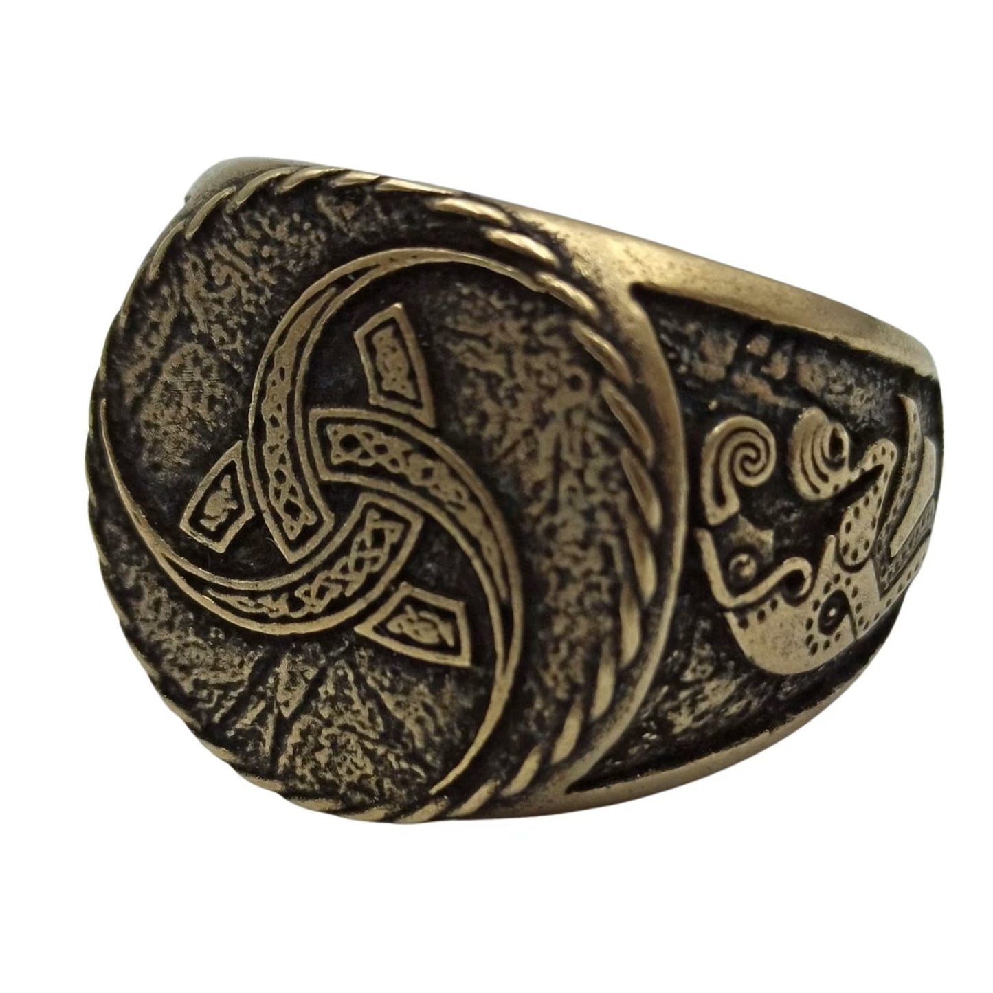 Triple horn of Odin ring | Viking jewelry men | Norse raven rings