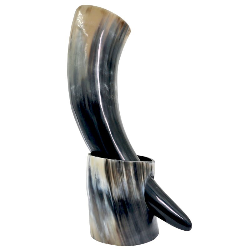 Authentic Viking Drinking Horn with Stand – Viking Drinkware | Norse runes & Nordic jewelry